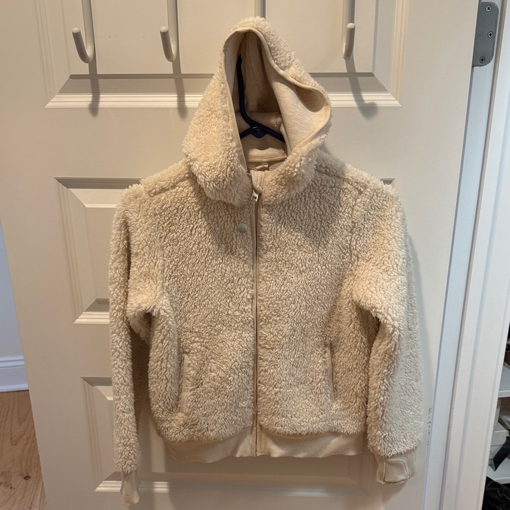 Athleta Cream Sherpa Jacket